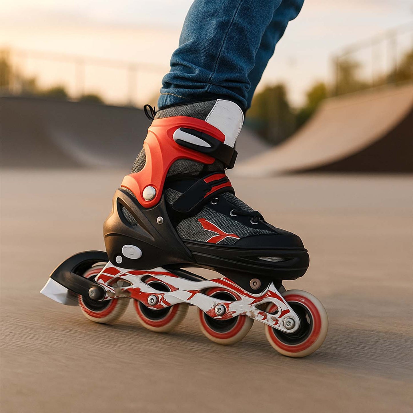 Professional Adjustable Inline Skates for Kids and Adults (XL / 1 Pair)