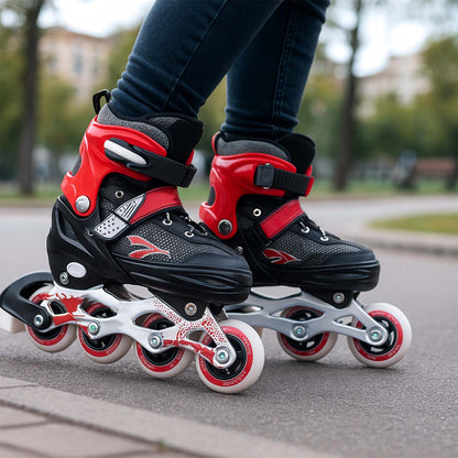 Professional Adjustable Inline Skates for Kids and Adults (Medium / 1 Pair)