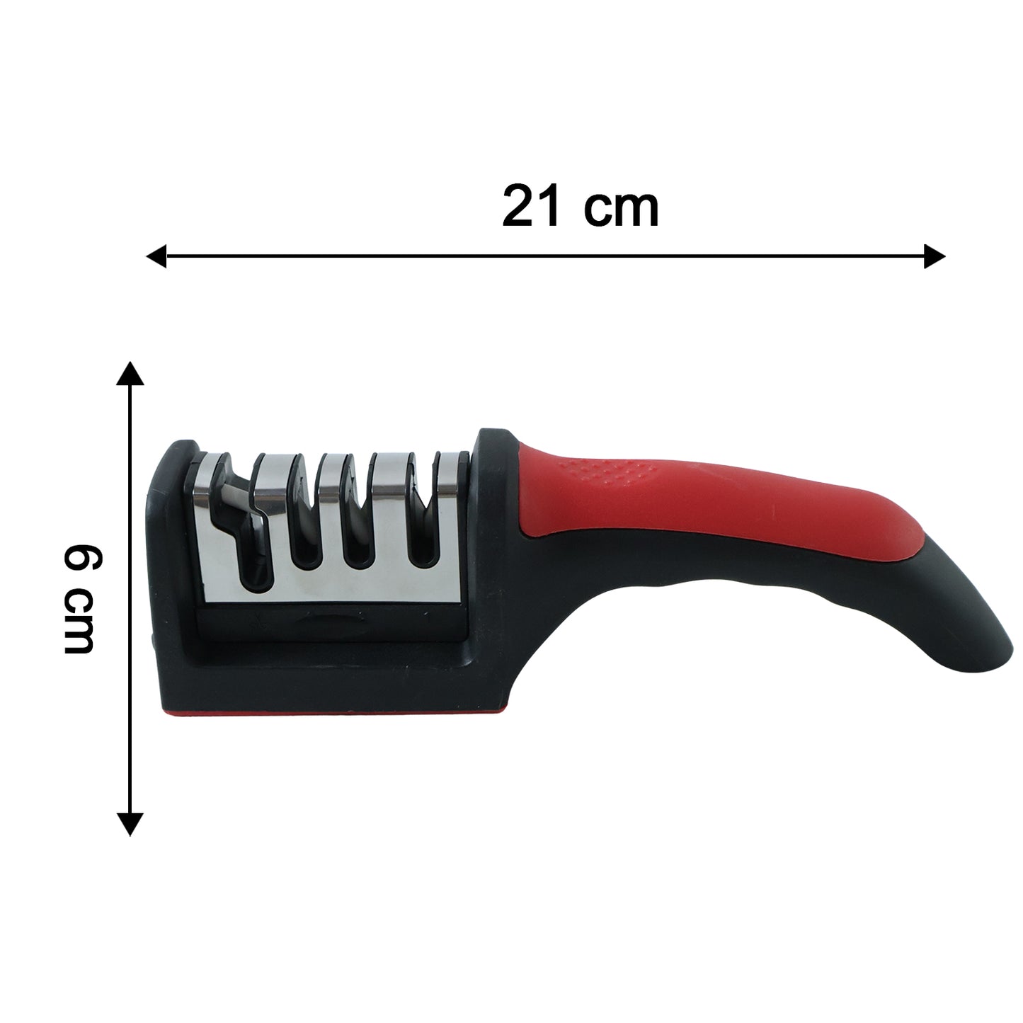 4 Stage Knife Sharpener Tool for Kitchen Knives with Non Slip Handle (1 Pc)