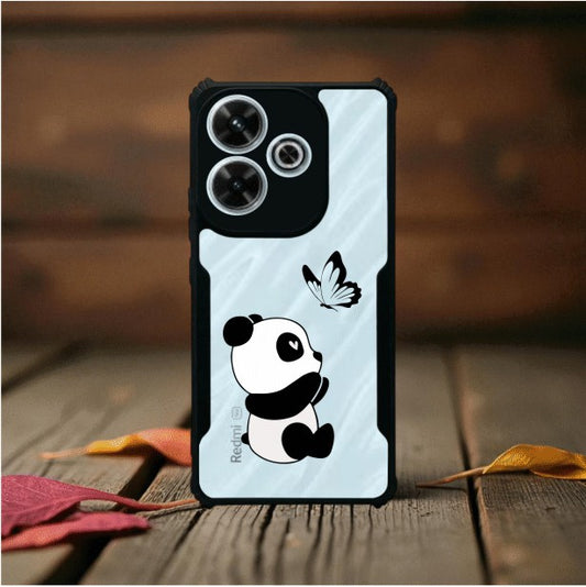 Panda and Butterfly Mobile Cover For Redmi 13 5G
