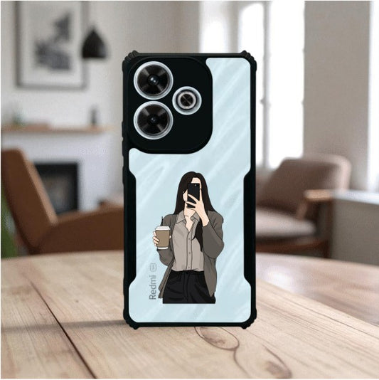 Coffee Girl Mobile Cover For Redmi 13 5G