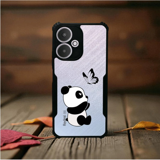 Panda and Butterfly Mobile Cover For REDMI 13C (5G)