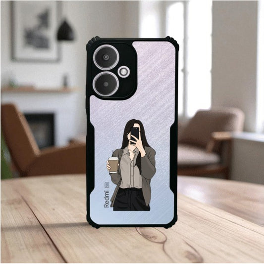 Coffee Girl Mobile Cover For REDMI 13C (5G)