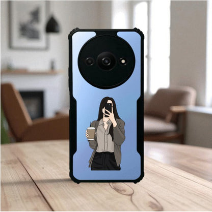 Coffee Girl Mobile Cover For Redmi A3