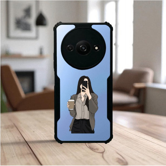 Coffee Girl Mobile Cover For Redmi A3