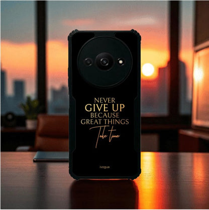 Never Give Up Mobile Cover For Redmi A3