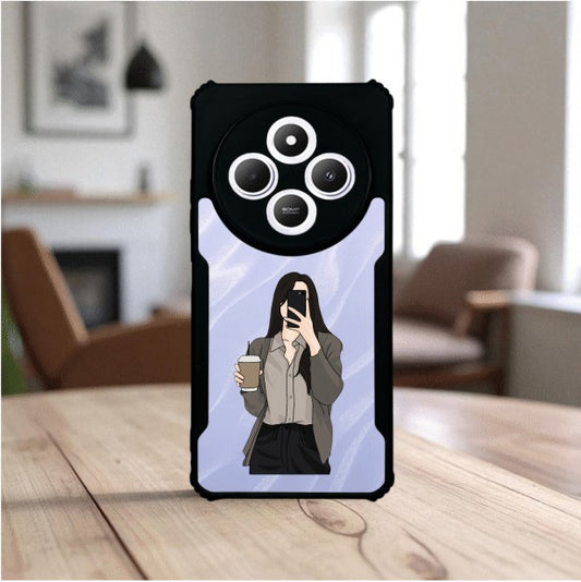 Coffee Girl Mobile Cover For Redmi 14c