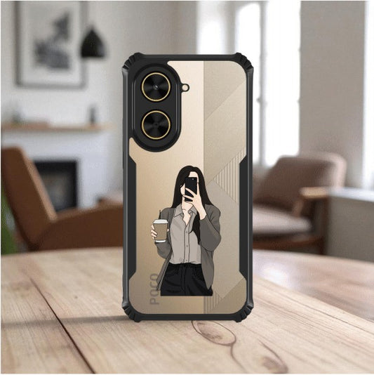 Coffee Girl Mobile Cover For Redmi A5