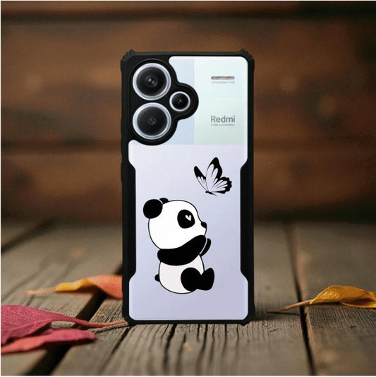 Panda and Butterfly Mobile Cover For Redmi Note 13 Pro Plus