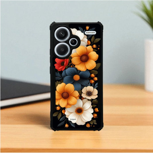 Retro Petals Mobile Cover For Redmi Note 13 Pro Plus