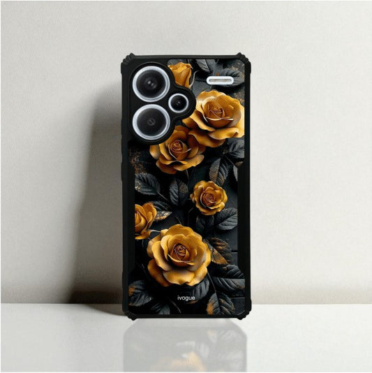 Golden Rose Mobile Cover For Redmi Note 13 Pro Plus
