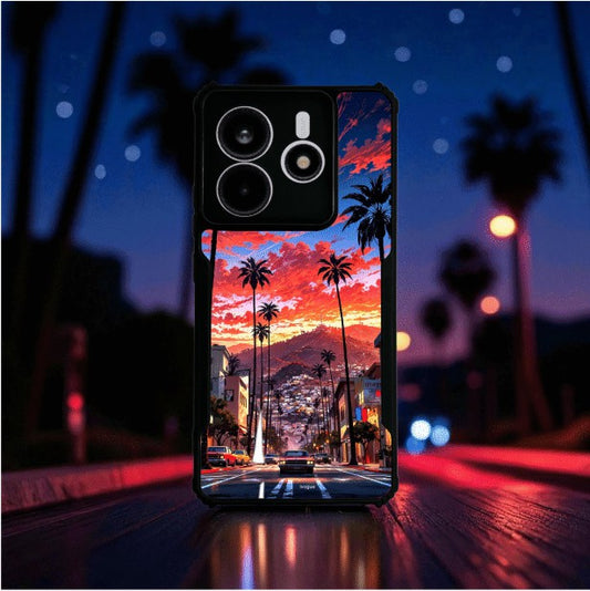 Palm City Nights Mobile Cover For Redmi Note 14
