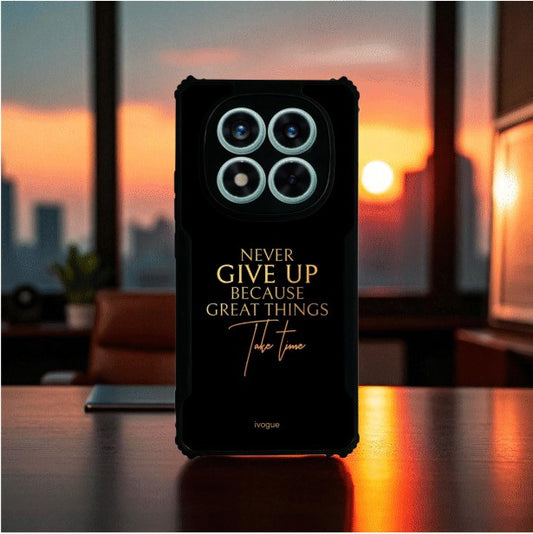 Never Give Up Mobile Cover For Redmi Note 14 Pro