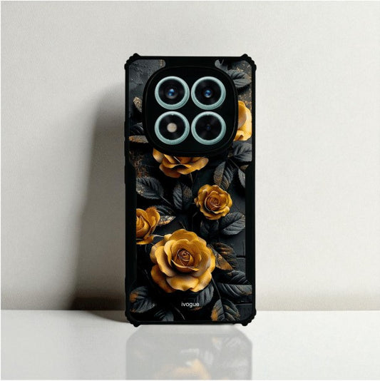 Golden Rose Mobile Cover For Redmi Note 14 Pro