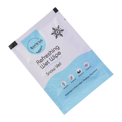 Snow veil wipe pack side view