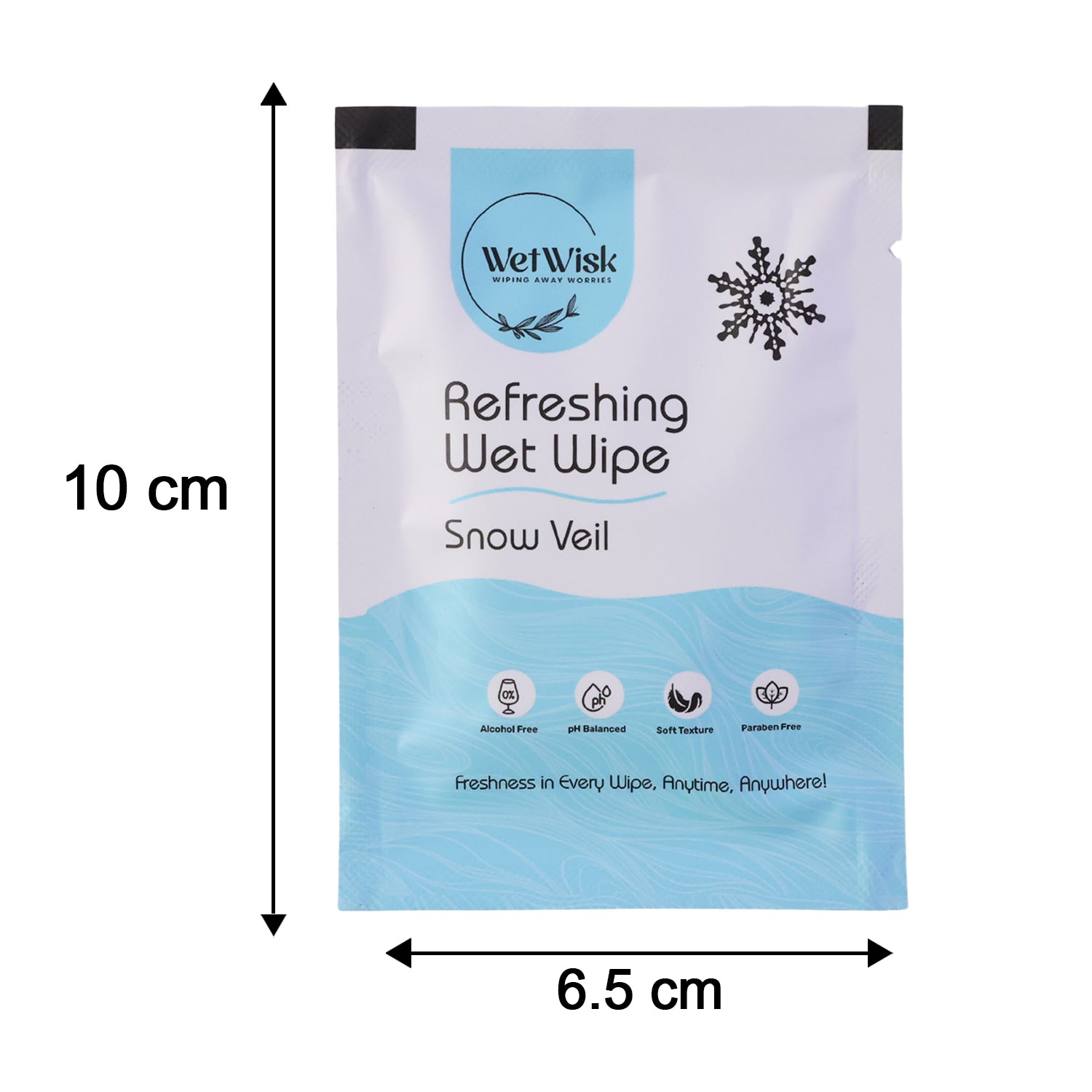 Snow veil wipe size comparison