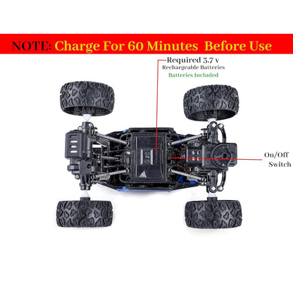 Rock Crawler Monster RC Truck climbing rocks