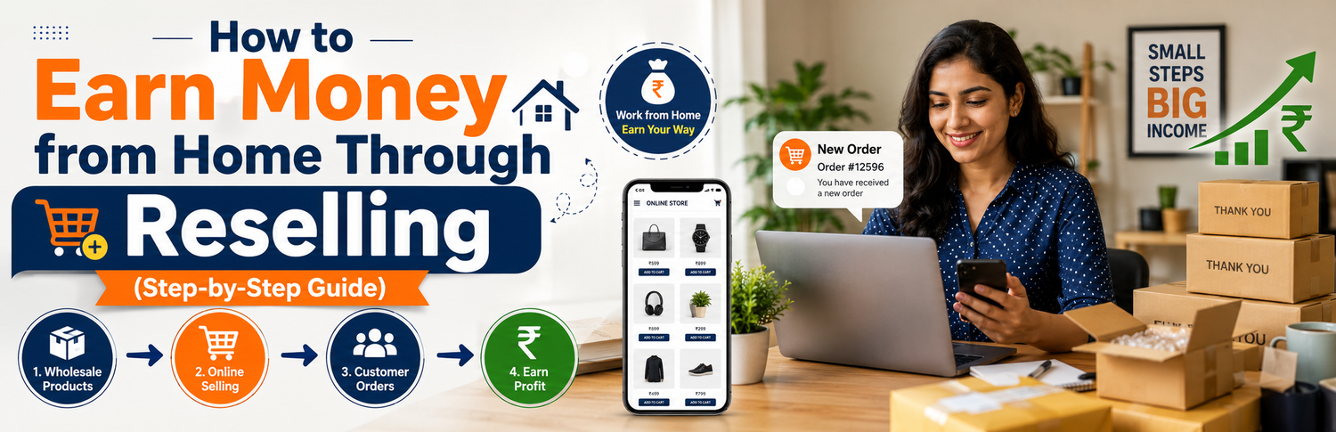 How to Earn Money from Home Through Reselling (Step-by-Step Guide)
