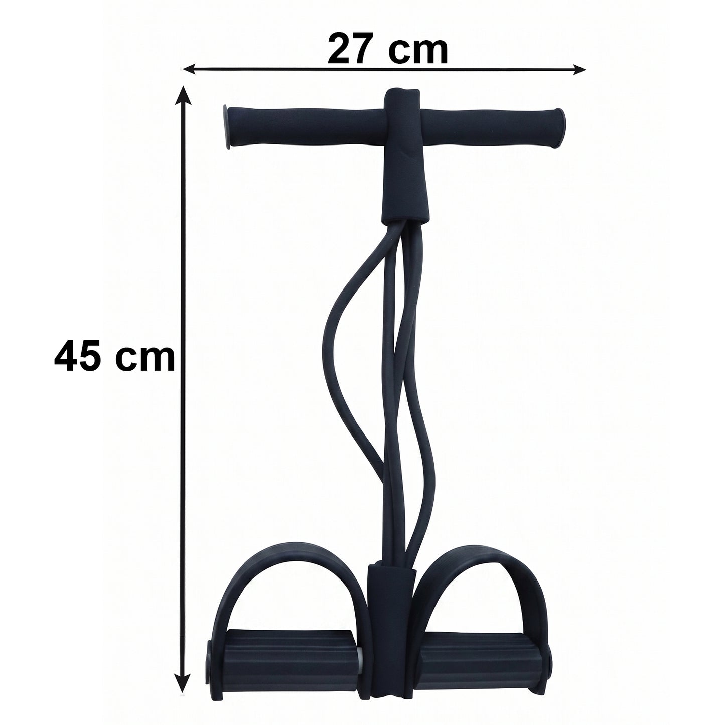 Portable Pull Rope Resistance Exerciser with Foot Pedal Support (1 Pc)