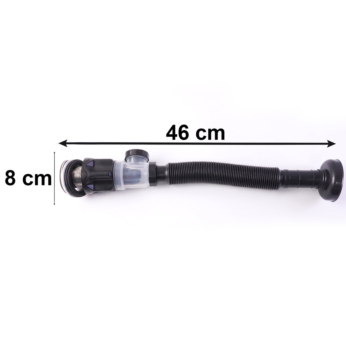 Installation of flexible bathroom sink drain pipe in a home bathroom