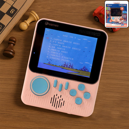 Sameo GameGear Retro Handheld Console with 666 Built-in Games – Portable Classic Gaming Device with Wide Screen and Easy Controls