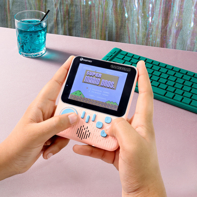 Sameo GameGear Retro Handheld Console with 666 Built-in Games – Portable Classic Gaming Device with Wide Screen and Easy Controls