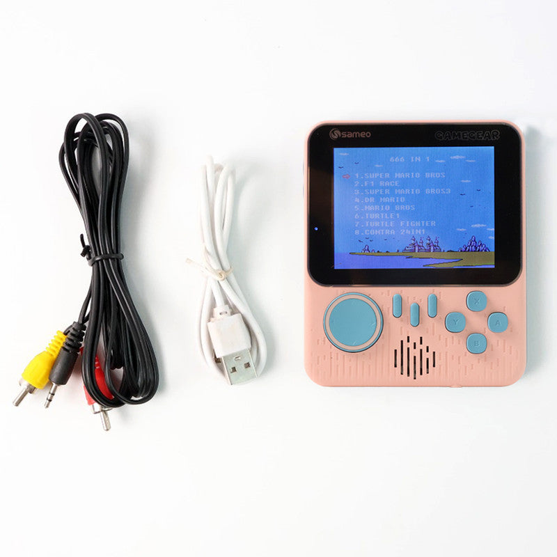 Sameo GameGear Retro Handheld Console with 666 Built-in Games – Portable Classic Gaming Device with Wide Screen and Easy Controls