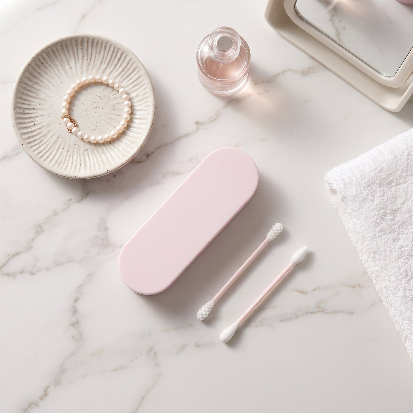 4 In 1 Reusable Silicone Ear Swab Set with Case Washable Ear Buds (1 Set)