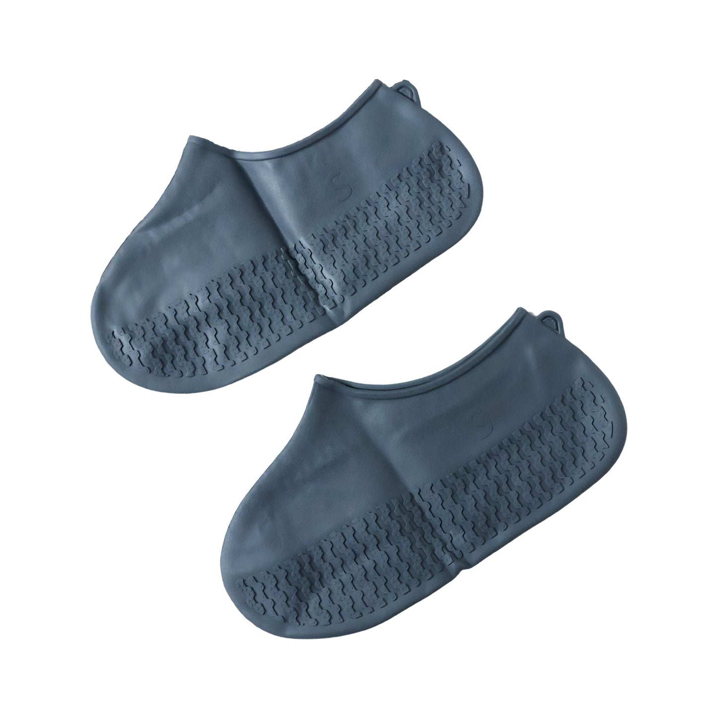 Silicone shoe cover with anti-skid sole on wet surface