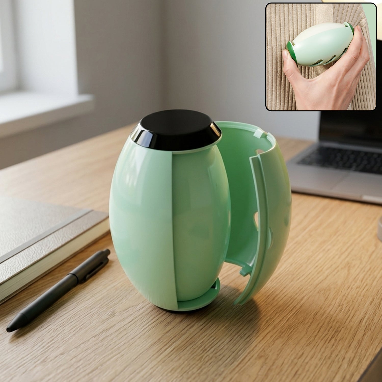 Reusable lint roller removing pet hair