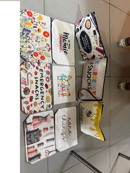 High-resolution image of printed zipper pouch organizer bag