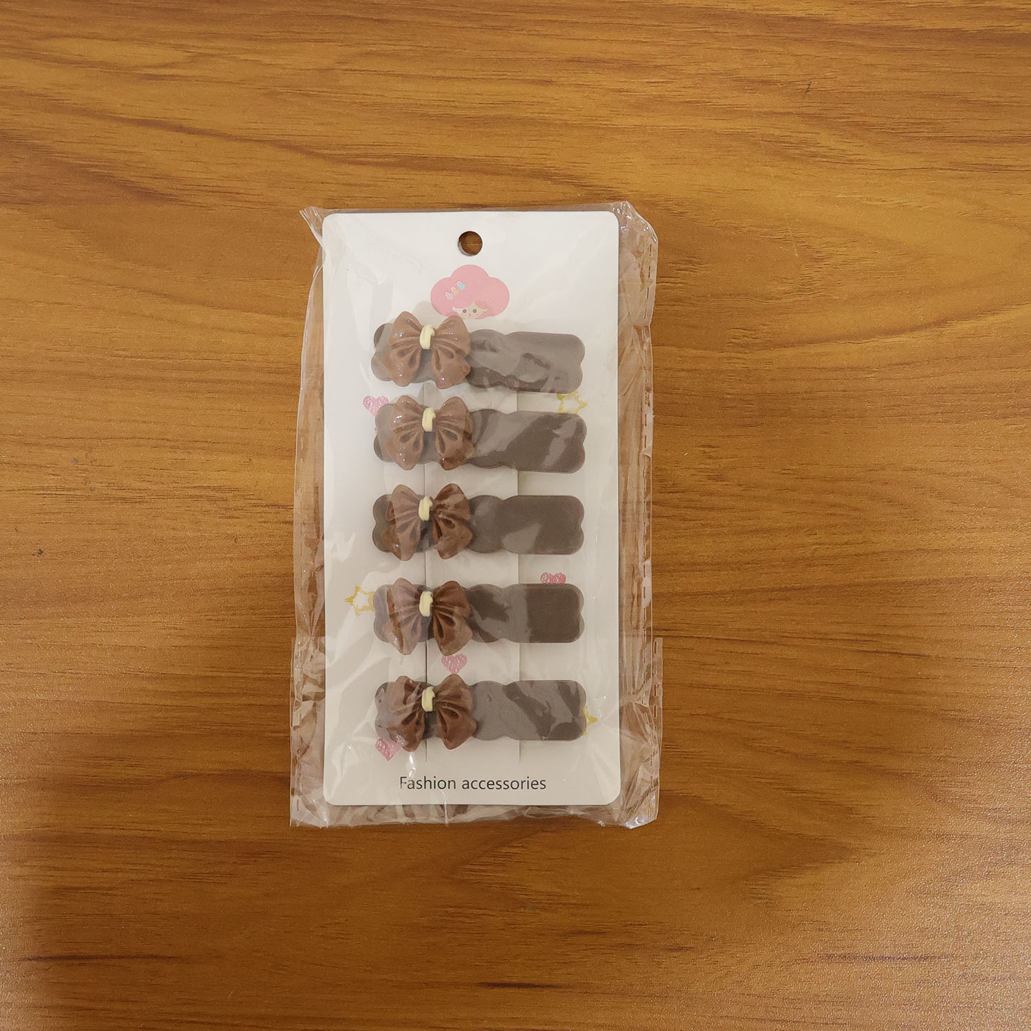 Elegant Bow Design Decorative Hair Clip Set (5 Pc)