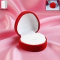 Heart-Shaped Velvet Jewellery Ring Box – Elegant Luxury Gift Case