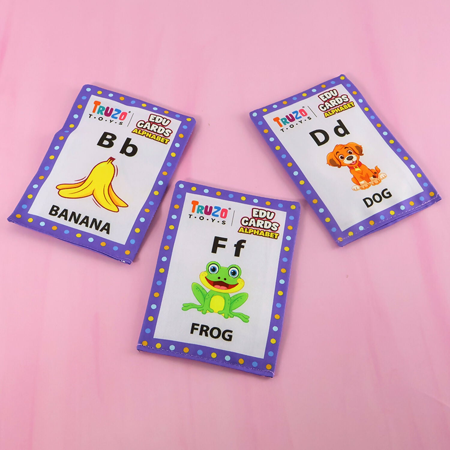 Truzo Edu Cards – Alphabet Learning Flash Cards for Kids with Pictures and Words