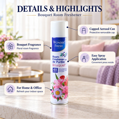 Sandalwood Air Freshener Spray 120g – Long-Lasting | Wonder Fresh