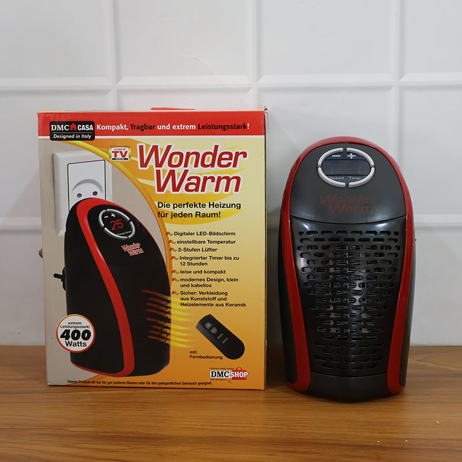 Wonder Warm 400W Wall Plug Room Heater (Without Remote, 1 Pc)