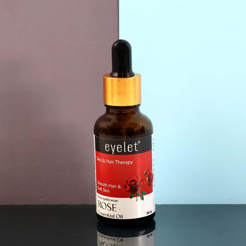 Eyelet Rose Essential Oil Natural Skin & Hair Therapy Oil for Smooth Hair 30ML
