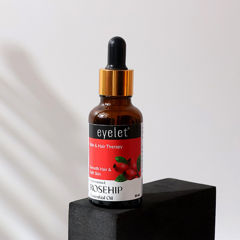 Eyelet Rosehip Essential Oil Natural Skin & Hair Therapy Oil for Smooth Hair