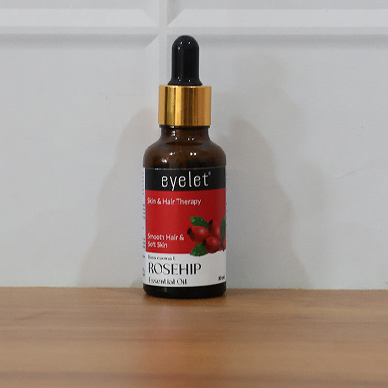 Eyelet Rosehip Essential Oil Natural Skin & Hair Therapy Oil for Smooth Hair