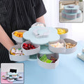 Rotating Candy Dish Flower Shape Multi Section Snack Box with Phone Holder (1 Set)