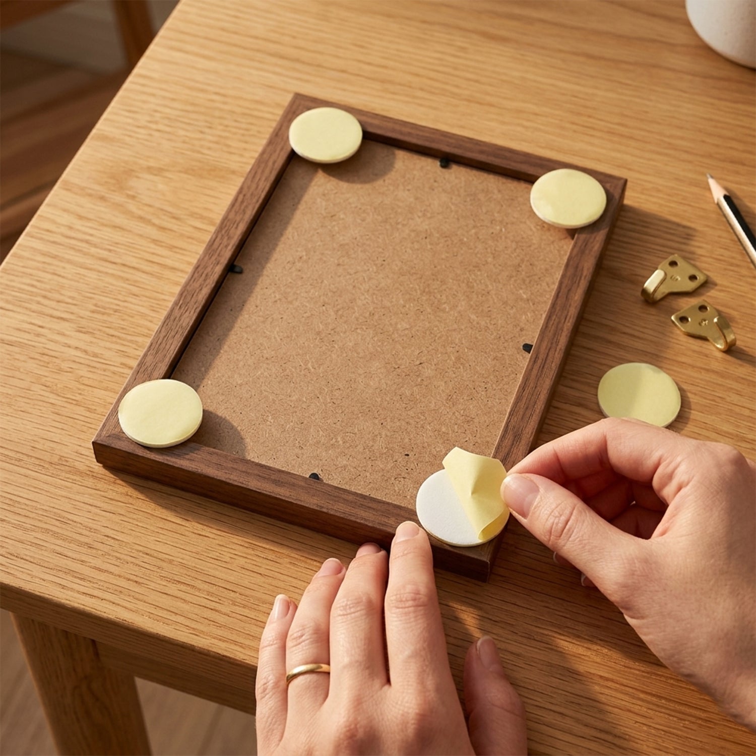 Adhesive sticky pads for furniture legs