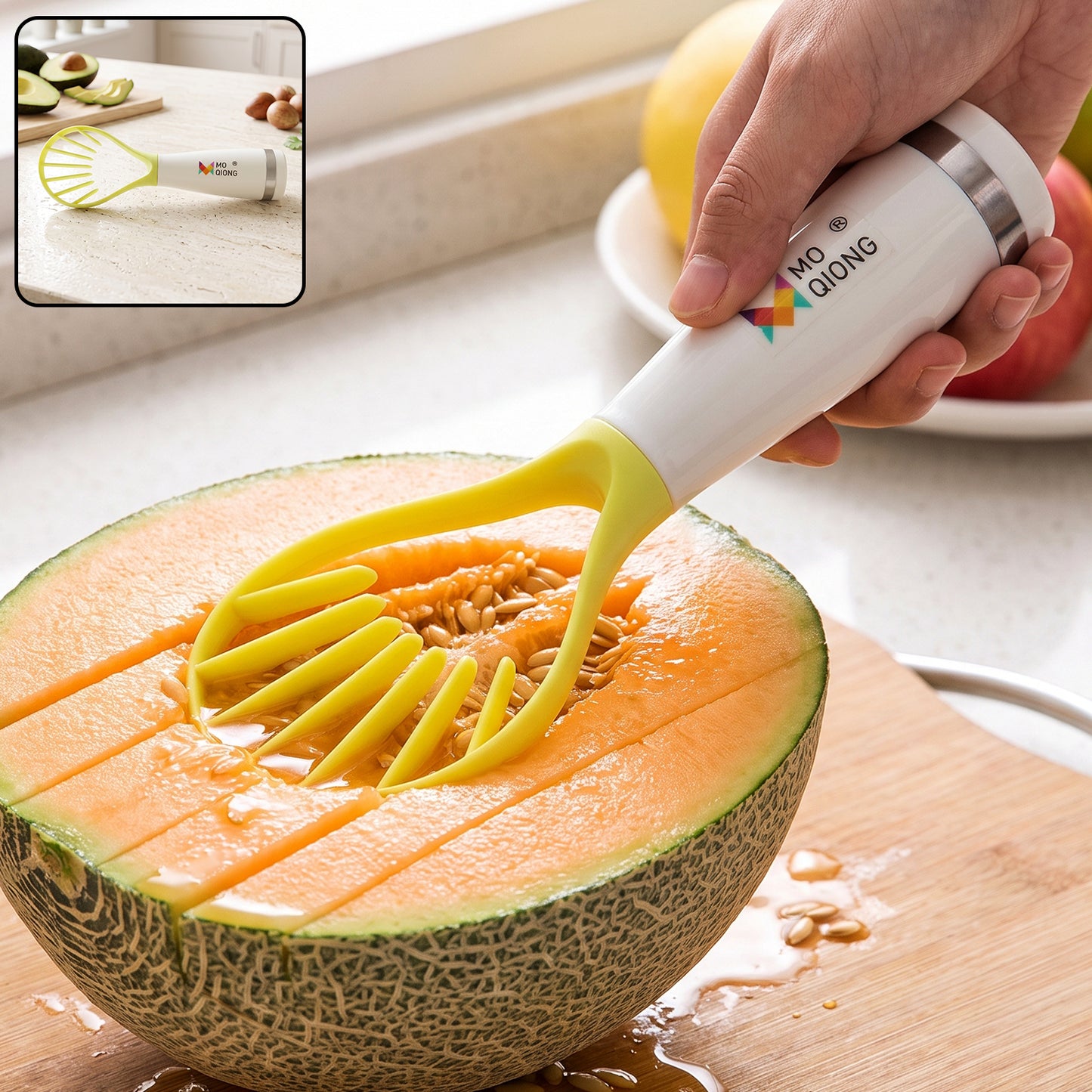 Manual Melon Slicer Cutter Tool for Watermelon Avocado and Fruits (1 Pc)