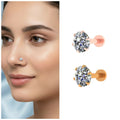 Gold Nosepin Stud – Rose & Yellow Gold Combo Pack of 2