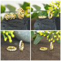 Gold Plated Huggie Hoop Earrings – Sparkling Zircon Jewelry Set