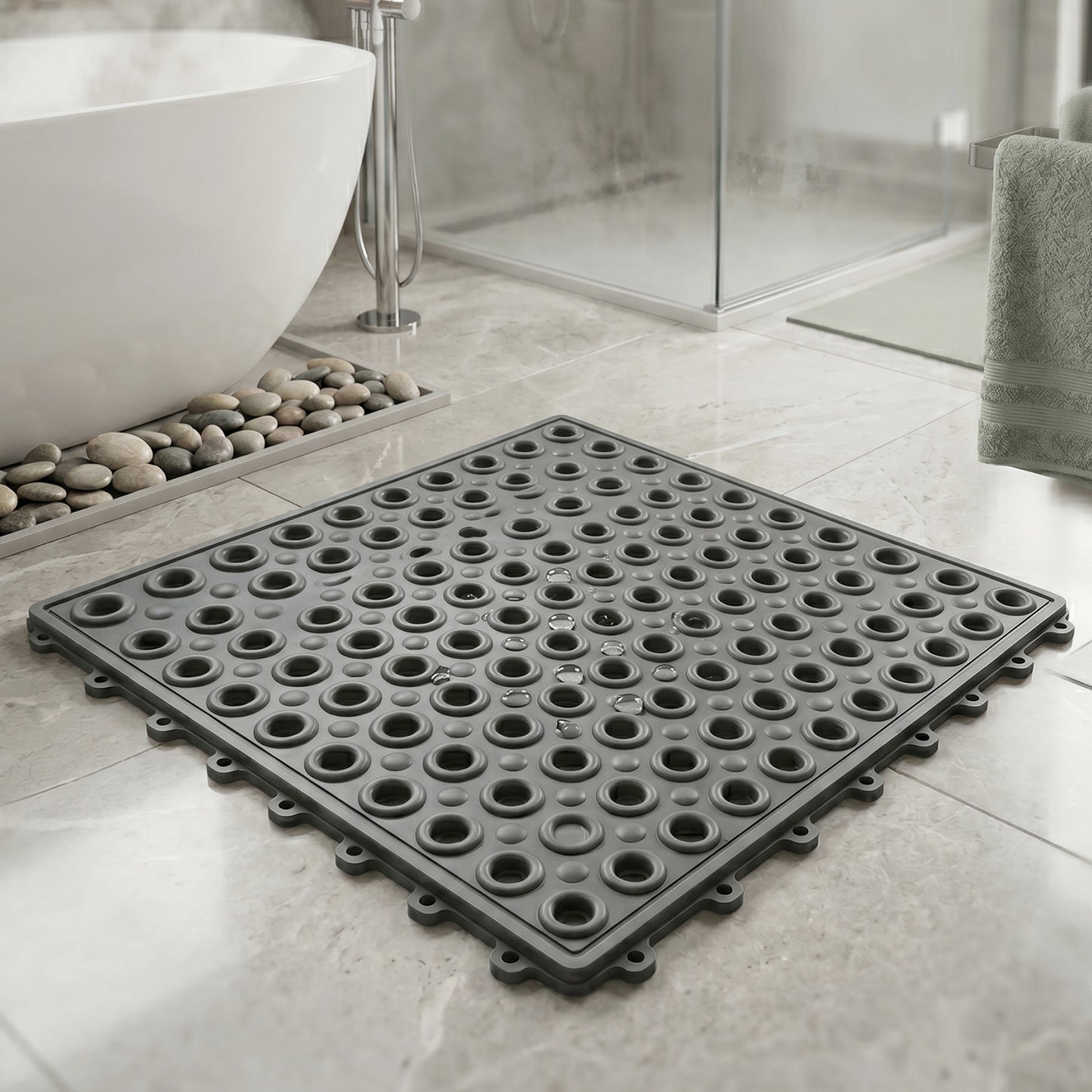 Durable waterproof bathroom safety fall prevention mat