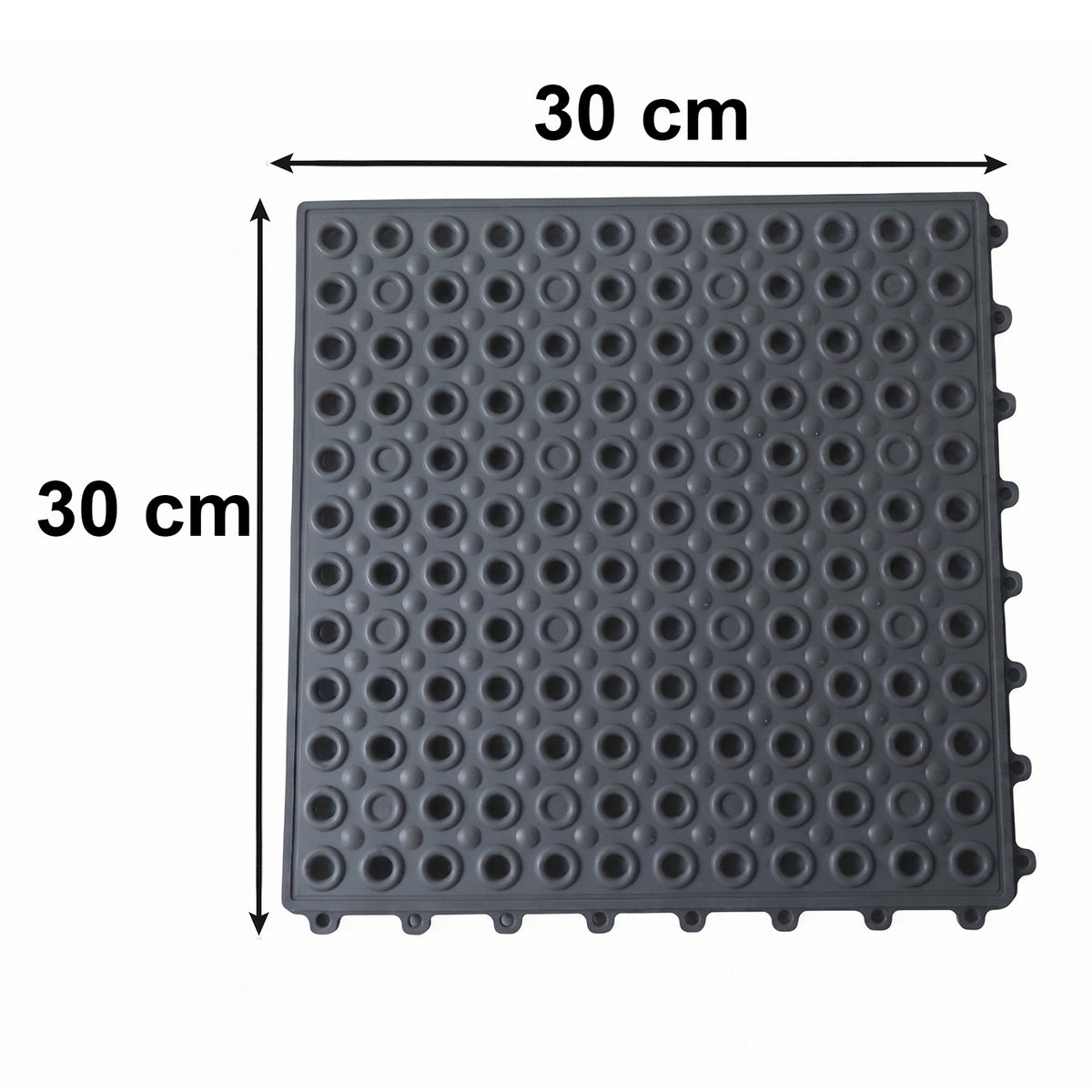 Multiple interconnected anti skidding bathroom mats showing customizable layout