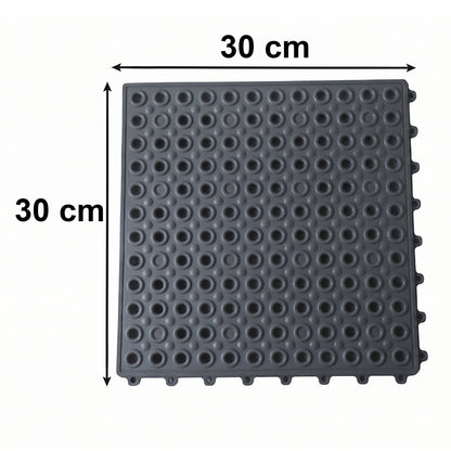 Multiple interconnected anti skidding bathroom mats showing customizable layout