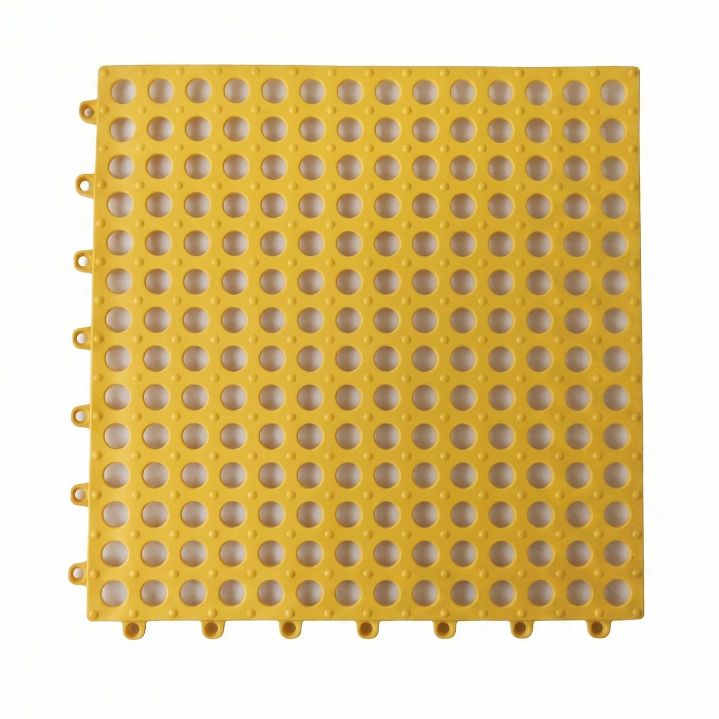 Easy-to-clean non slip shower floor mat with drainage in yellow