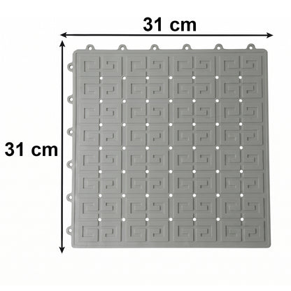 Versatile interlocking mats for wet area safety in bathrooms and gyms