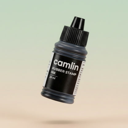 Camlin Rubber Stamp Ink Black – 25 ml Bottle for Clear & Sharp Impressions